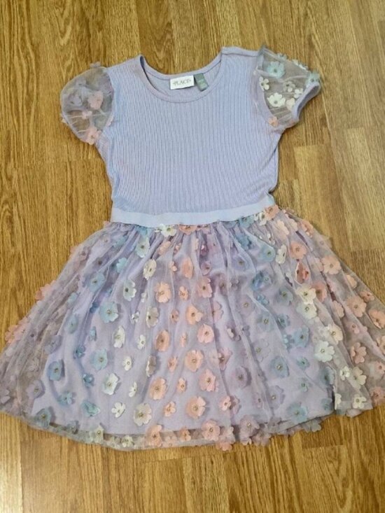 The Children's Place Other - The Children’s Place Girls Floral Tulle Dress in Lavender – Size 10/11YO
